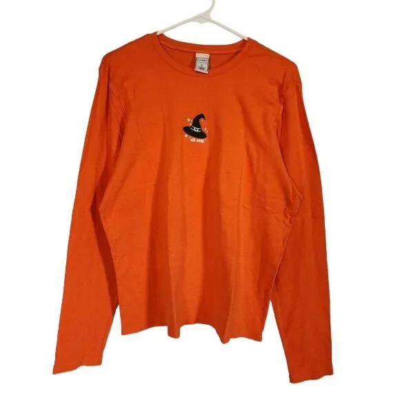 EUC Old Navy Black Witch Hat Long Sleeve T-Shirt Halloween - Picture 1 of 4